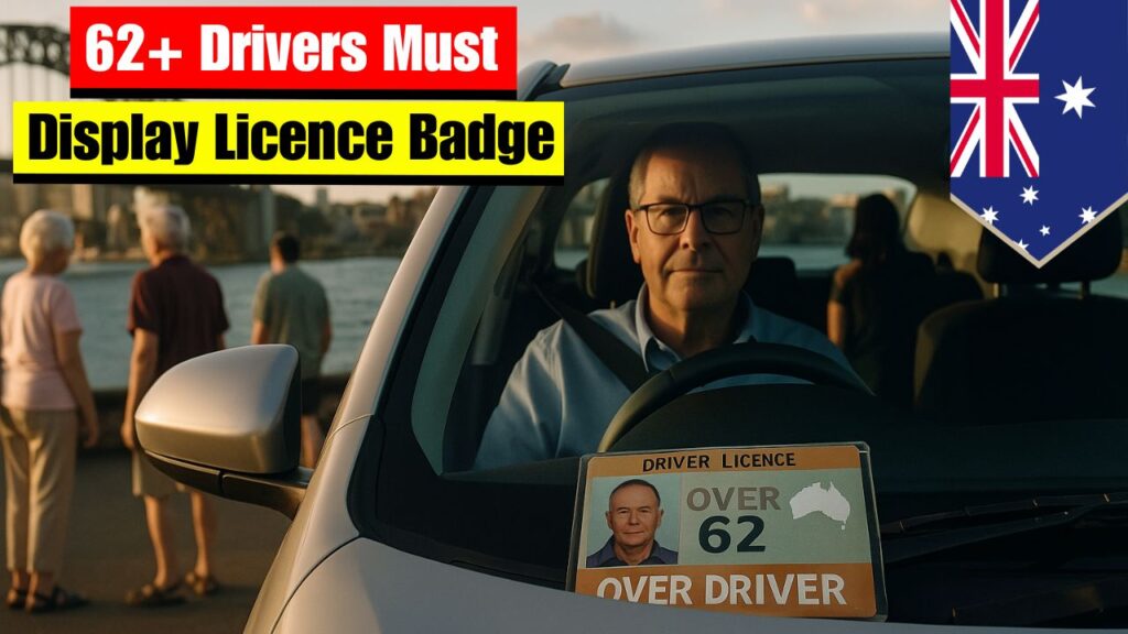Over 62 Drivers in Australia Licence Badge